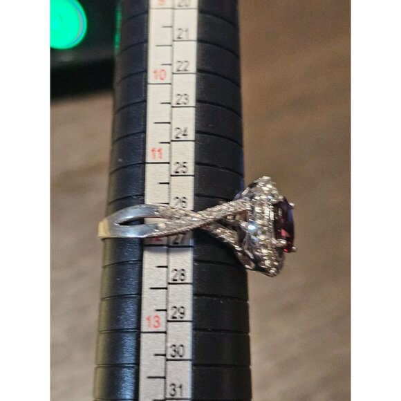 925 Sterling Silver Spinel Ring Size 12 - 4.88g - Picture 2 of 5